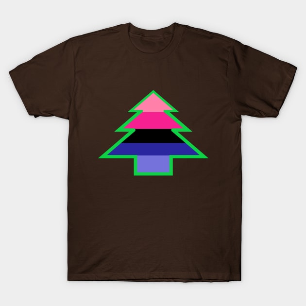 Omnisexual/Omniromantic Pride: Christmas Tree T-Shirt by DisneyFanatic23